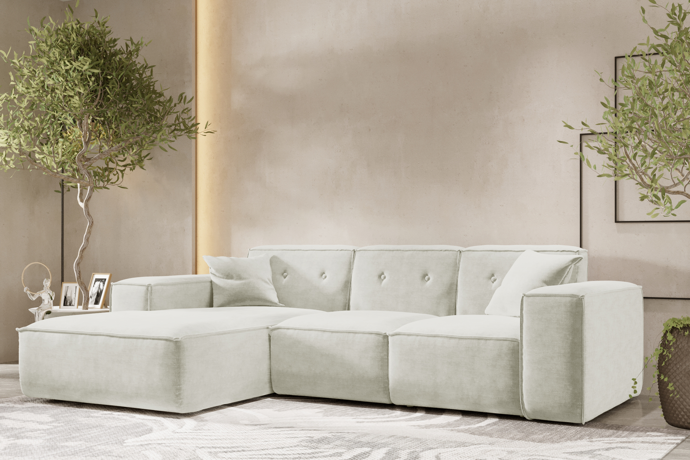 Ecksofa LUGA L creme